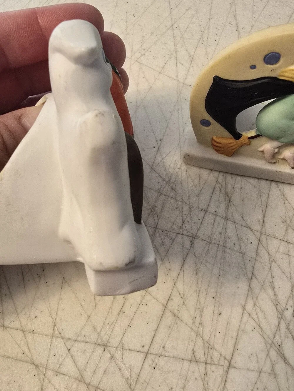 2 Vintage Ceramic Halloween Tealight Candle Holders Witch Ghost Jack O Lantern